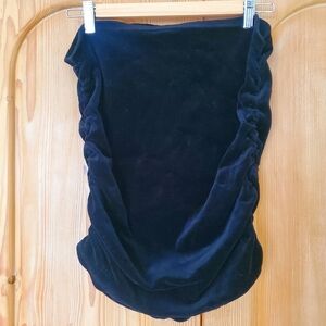 Elegant Black Velvet Tube Top, Size 6